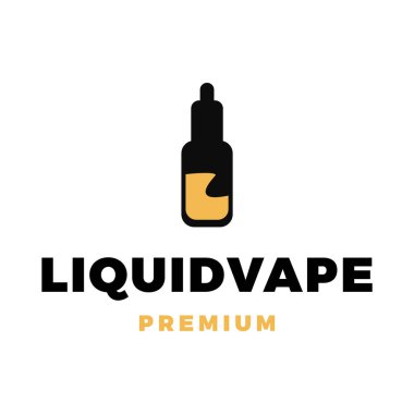 Sıvı Vape Simge Vektör Logo Şablonu Çizim Tasarımı