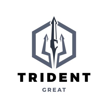 Trident Simgesi Logo Tasarımı Şablonu