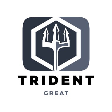 Trident Simgesi Logo Tasarımı Şablonu