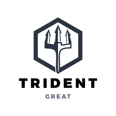 Trident Simgesi Logo Tasarımı Şablonu