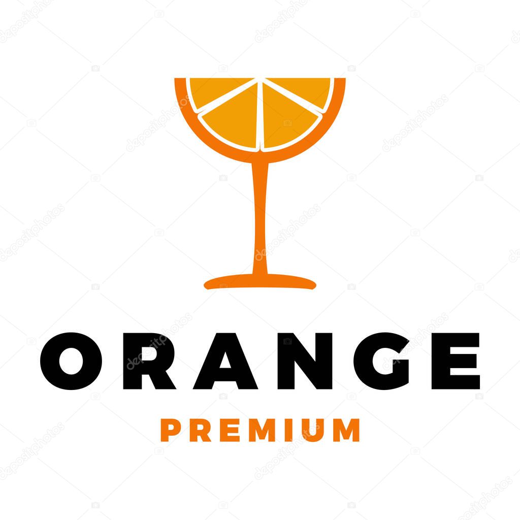Orange Fruit Icon Vector Logo Template Illustration Design