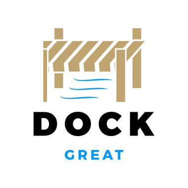Dock Simgesi Logo Tasarım Şablonu