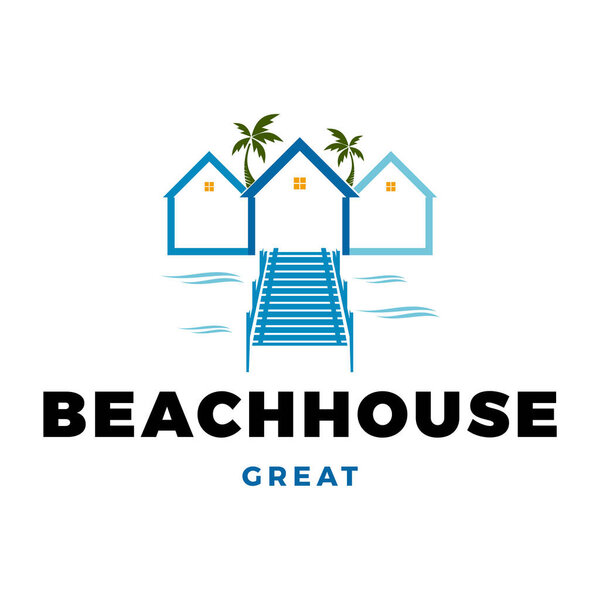 Шаблон дизайна иконы Beach House