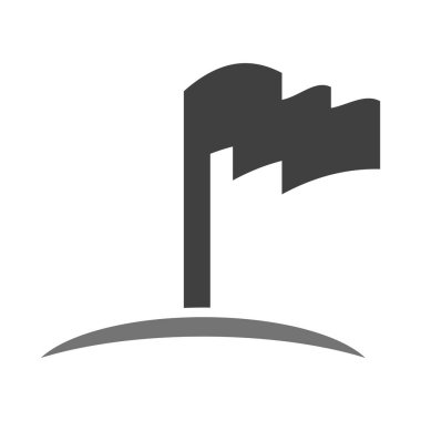 bayrak simgesi logo tasarım şablonu