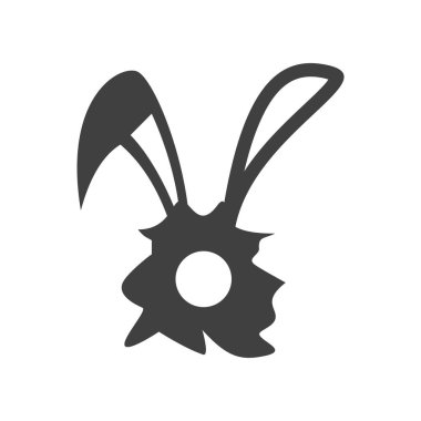 Tavşan kurşun yarası logo tasarım şablonu