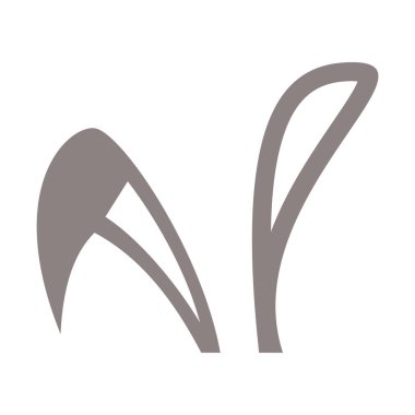 Tavşan simgesi logo tasarım şablonu