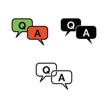 SSS, sorular ve yanıtlar simge vektör şablonu çizim tasarımı