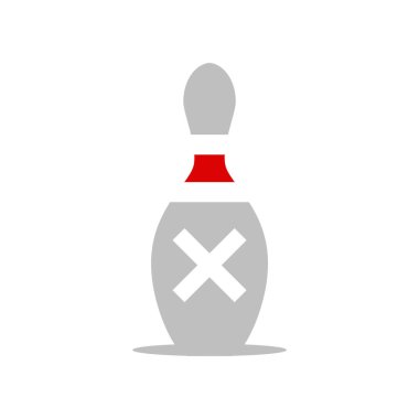 pin bowling simgesi logo tasarım şablonu