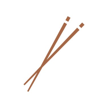 chopsticks icon logo design template clipart