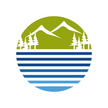 Lakeview simge logo tasarım şablonu