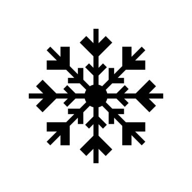 Kar Tanesi simgesi vektör şablonu çizim tasarımı