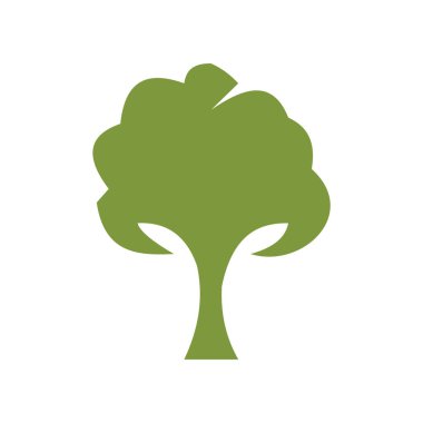 ağaç simgesi logo tasarım şablonu