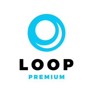 döngü simgesi vektör logo şablonu çizim tasarımı