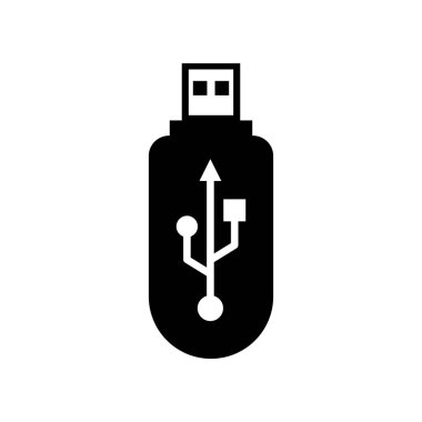 usb flash simge vektör şablon çizim tasarımı