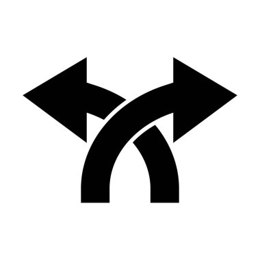 iki yönlü ikon vektör şablonu çizim tasarımı