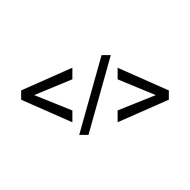 html parantez simge vektör şablon çizim tasarımı