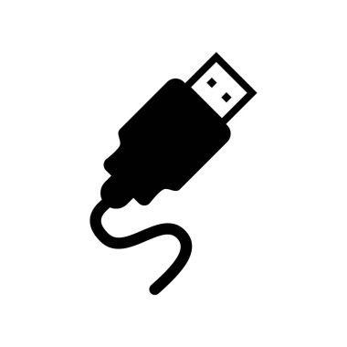 usb kablo simgesi vektör örnekleme tasarımı