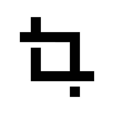 Kırpma simgesi vektör şablonu çizim tasarımı