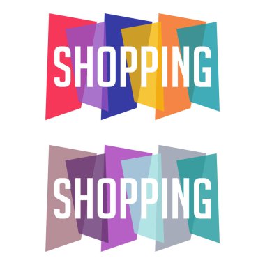 alışveriş sözcüğü vektör illüstrasyonu