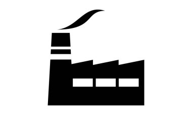 Fabrika ikon vektör çizimi tasarımı