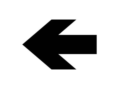 Sol ok simgesi vektör illüstrasyon tasarımı