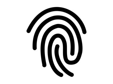 Parmak izi simgesi vektör illüstrasyon tasarımı