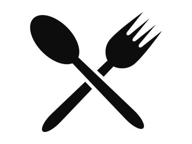 Ayrıntılı kaşık ve çatal ikonu çizimi, menüler, yemek logoları, restoran markaları veya mutfak temalı tasarımlar için idealdir. Beyaz arkaplanda temiz vektör biçimi, dijital veya yazdırma kullanımı için mükemmel.