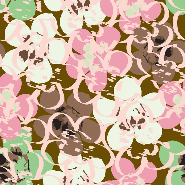 Fond Motif Fleurs Abstraites Dessinées Main Sans Couture Carte Souhaits — Image vectorielle
