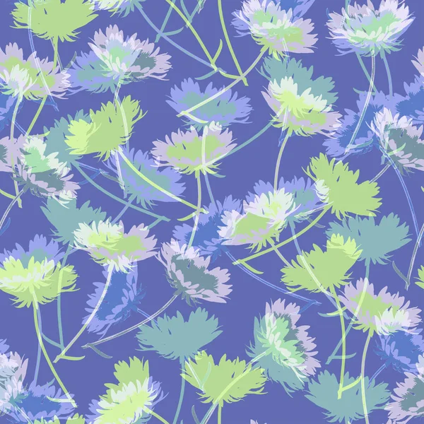 Nahtlose Gemischte Mehrfarbige Blumen Muster Hintergrund Für Modestoff — Stockvektor