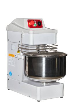 Çok işlevli hamur karıştırıcı hızlı ve yüksek kaliteli ürün karışımı, dayak, yoğurma, karıştırma için tasarlanmıştır. Beyaz arkaplanda izole.