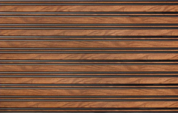 Rythme Symétrie Dans Mur Intérieur Avec Des Planches Chêne Disposées — Photo