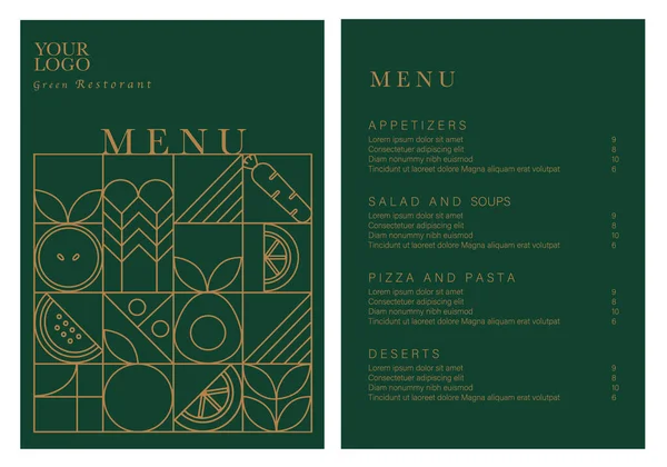 Sağlıklı yemek restoranı menüsü. Vejetaryen menü tasarımı ve vejetaryen yemekleri. İlan şablonu. Fast Food, Sağlıklı Yemek, Flyer Design, Basit, Minimalist.