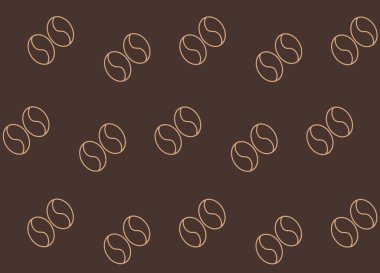 Kahve çekirdeği deseni. Kapak tasarımı, yemek paketi, menü, arkaplan, kafe