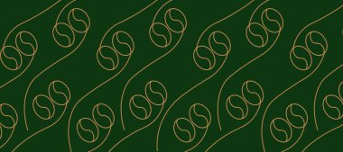 Kahve çekirdeği deseni. Kapak tasarımı, yemek paketi, menü, arkaplan, kafe