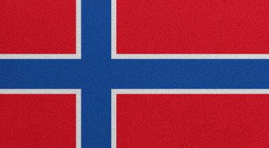 Soyut kumlu plastik doku arka planında Norveç bayrağı