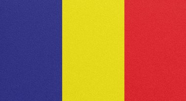 Romanya bayrağı soyut doku arka planında