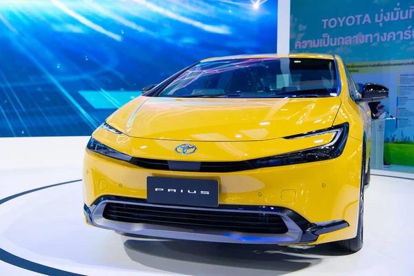 Toyota Prius Dynamic Force Hybrid Εκτίθεται Στο Διεθνές Σαλόνι Αυτοκινήτου Royalty Free Φωτογραφίες Αρχείου