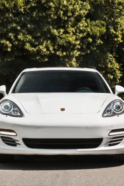 Kyiv, Ukraine - June 1, 2013: Porsche Panamera 4S 4.8 4WD on the road