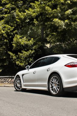 Kyiv, Ukraine - June 1, 2013: Porsche Panamera 4S 4.8 4WD on the road