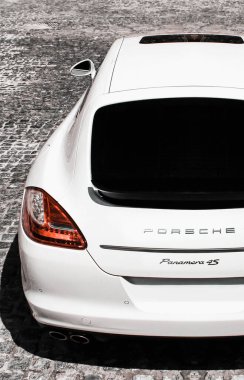 Kyiv, Ukraine - June 1, 2013: Porsche Panamera 4S 4.8 4WD on the road