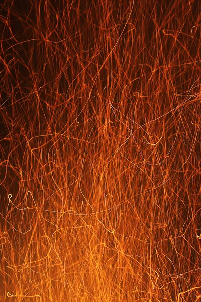 Sparks Black Background Sparks Fire — Photo
