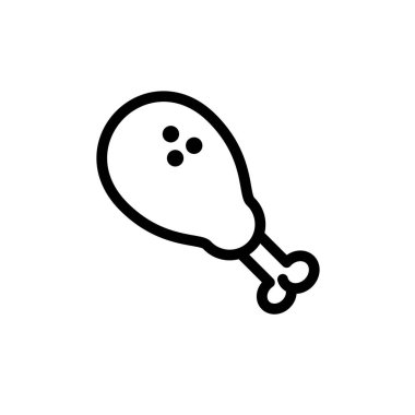 Tavuk budu vektör çizgisi simgesi. Yemek ikonu koleksiyonu. Restoran menüsü için ince tabelalar. Piksel mükemmel 64x64. Düzenlenebilir Vuruşlar