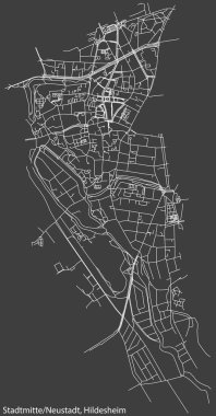 Almanya 'nın başkenti Hildesheim' ın STADTMITTE-NEUSTADT MÜZİPALİTESİ 'nin açık yol haritası