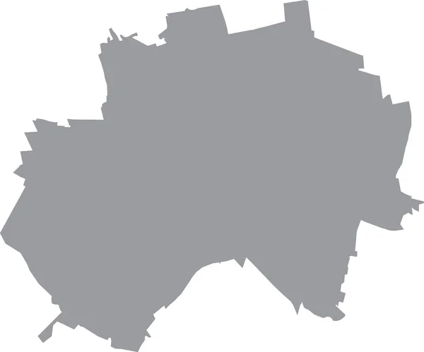 Almanya Nın Bölgesel Başkenti Hildesheim Almanya Nın Gri Düz Boş — Stok Vektör