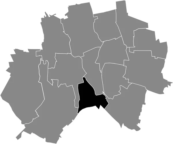 Black Flat Blank Highlighted Location Map Ochtersum Municipality Gray Administrative — Stock Vector