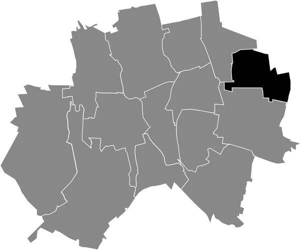 ドイツのヒルデスハイムの灰色の行政地図の中のEinumコミュニティの黒いフラットブランク強調表示された場所マップ — ストックベクタ
