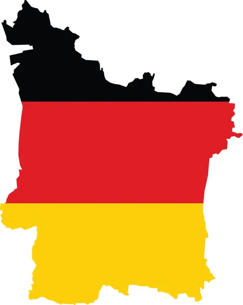 Mapa Simple Capital Regional Alemana Erlangen Dentro Bandera Alemania — Archivo Imágenes Vectoriales