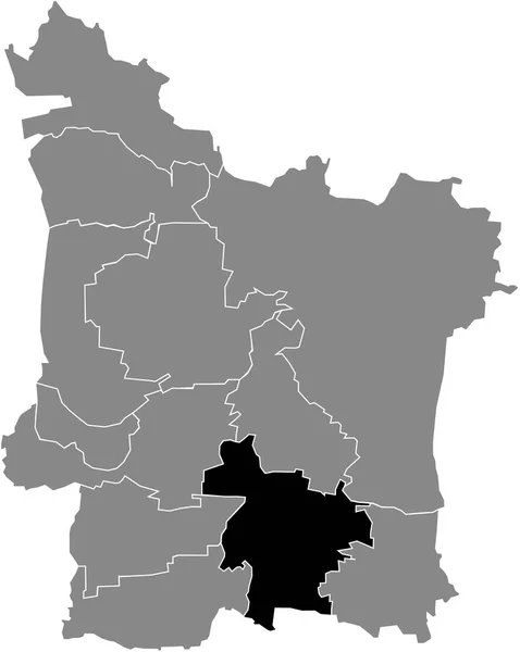 Mapa Ubicación Del Eltersdorf District Blanco Negro Dentro Del Mapa — Archivo Imágenes Vectoriales