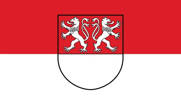 Ilustração Oficial Vector Bandeira Capital Regional Alemã Witten Alemanha —  Vetores de Stock