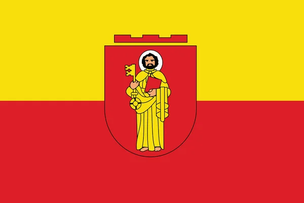 Επίσημη Απεικόνιση Φορέα Σημαίας Της Γερμανικής Περιφερειακής Πρωτεύουσας Trier Γερμανια — Διανυσματικό Αρχείο